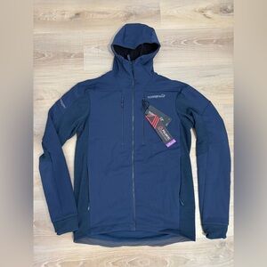Norrona Men's Trollveggen Powerstretch Pro Full Zip Hoodie Size M Navy Blue $279